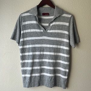 ZARA MAN Open Collar Border Polo Shirt